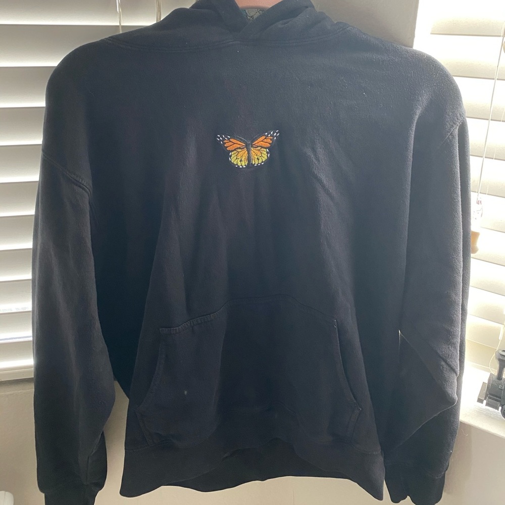 Black butterfly hoodie